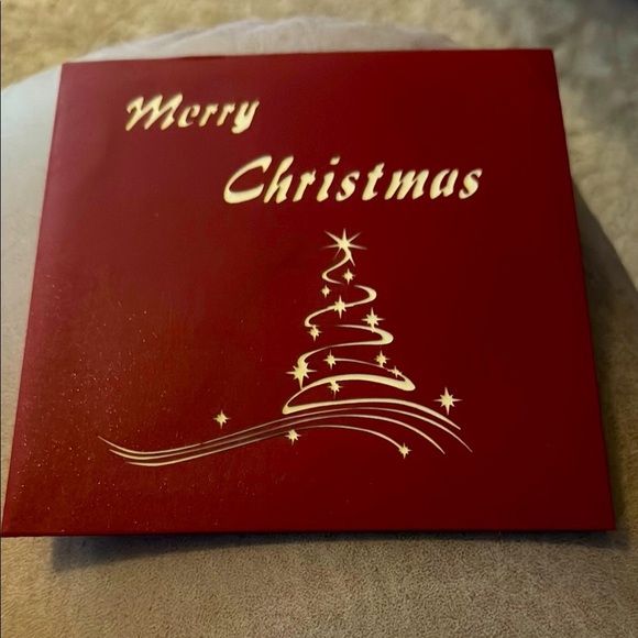 Holiday Merry Christmas Red Blank 3D Card - Winter Bright Gifts Sealed - Picture 1 of 5